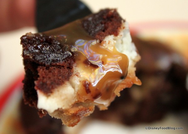 A Delicious Bite of Warm Peanut Butter Brownie at Sunshine Seasons in Epcot