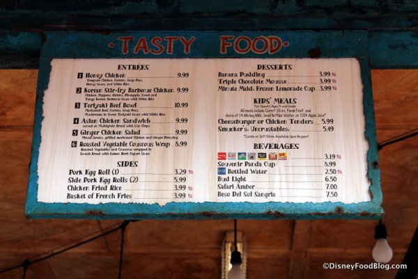Local Food Cafes menu