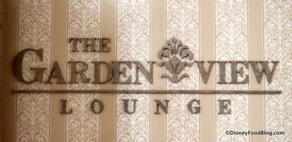 Garden View Lounge sign