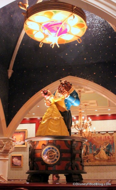 Belle and Beast Life Size Music Box at Be Our Guest Restaurant
