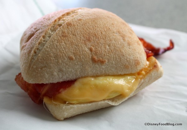 Bacon and Gouda Artisan Breakfast Sandwich