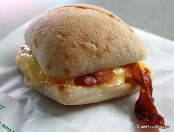 Bacon and Gouda Artisan Breakfast Sandwich