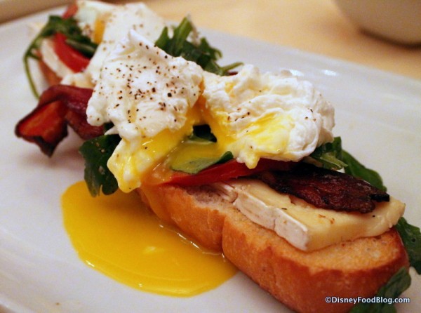 Open-Face Bacon and Egg Sandwich