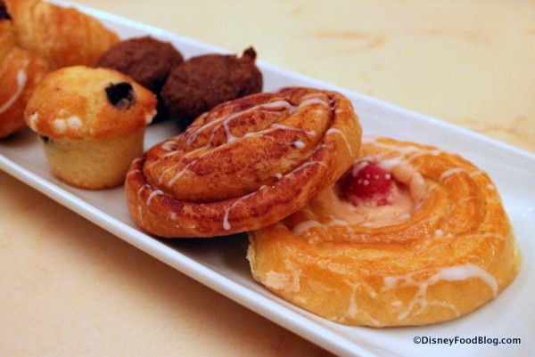 Closeup on assorted pastries