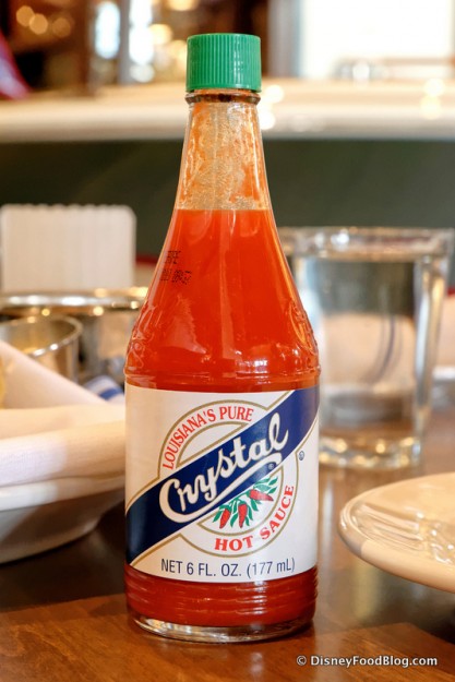 Crystal Hot Sauce on the Table