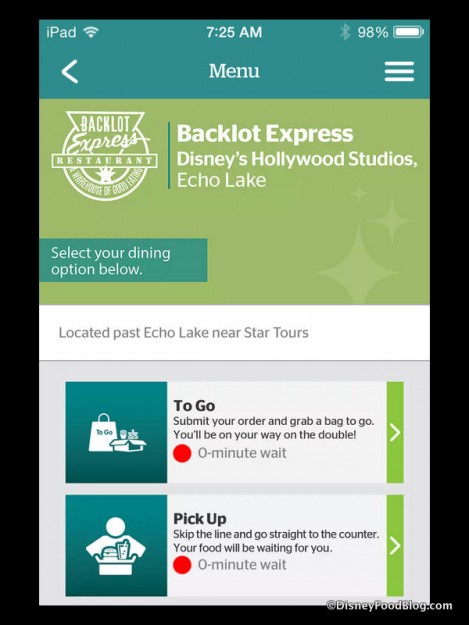 Backlot Express intro screen