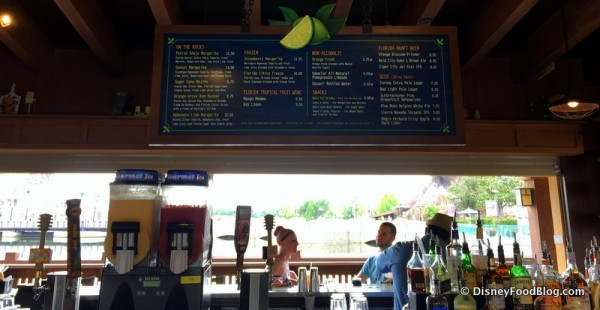 Overhead Bar Menu and the View. You Can Access the Bar From Three Sides