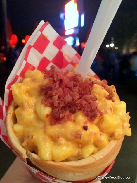 Bacon Mac & Cheese Cone at Disneyland's Cozy Cone Motel