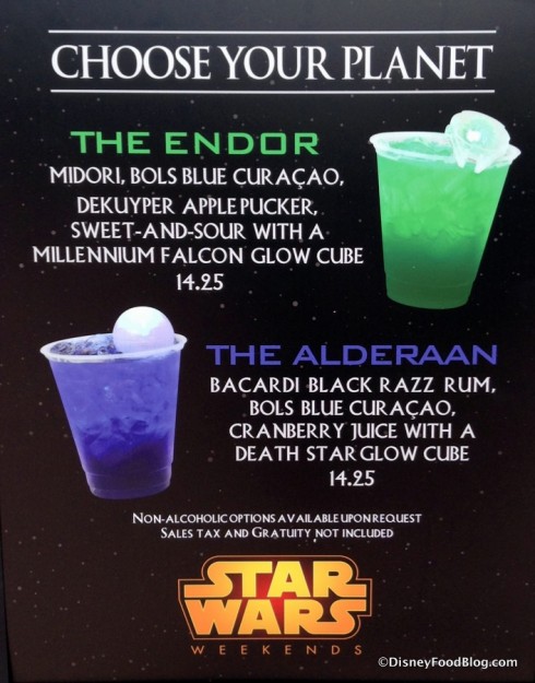 Star Wars Weekends Specialty Drinks