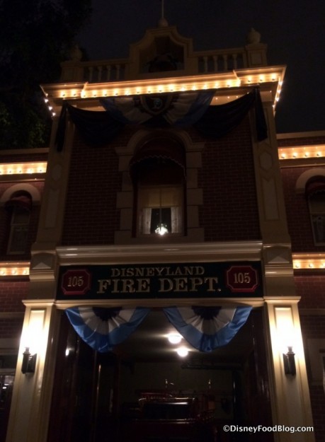 Walt's light in the Fire Station window