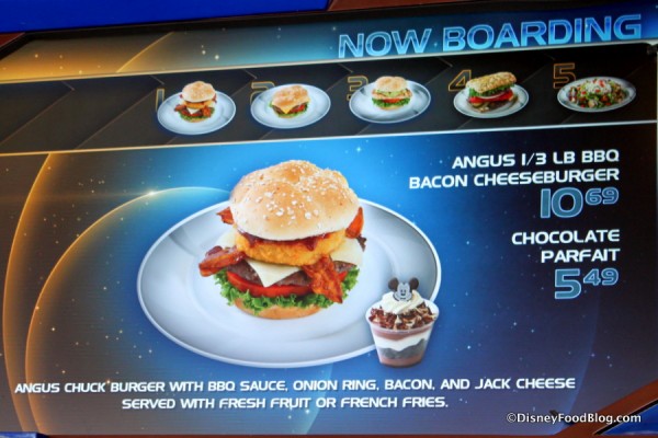 Angus 1/3 pound BBQ Bacon Cheeseburger on menu
