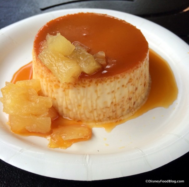Caramel Flan with Roasted Pineapple