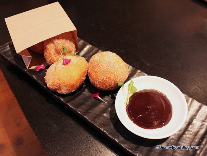 House- made donuts with nutella dipping sauce