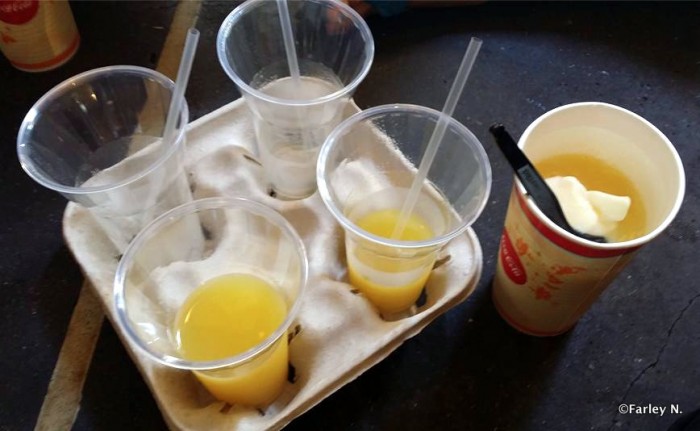 Pineapple Juice from Aloha Isle, and Vanilla soft-serve from Sunshine Tree Terrace