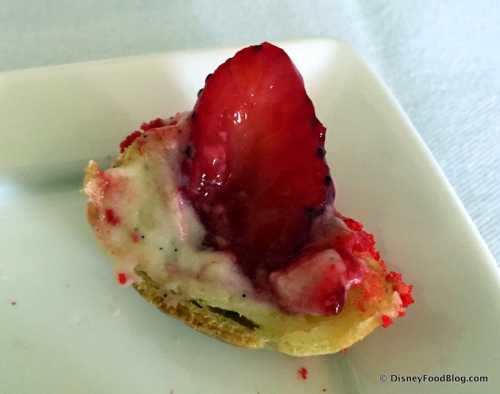 Choux Pastry with Mixed Berries -- Inside