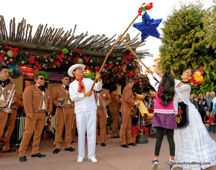 Breaking the Piñata During Las Navidad!