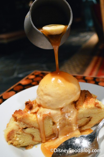 Pouring The Caramel and Bananas