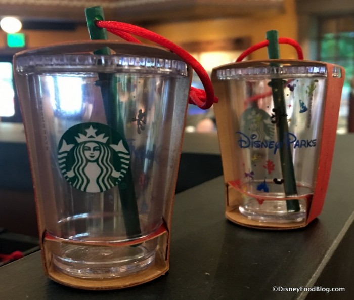 Disney Parks Starbucks  Cold Beverage Tumbler Ornaments