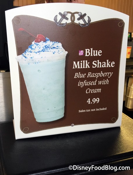 Blue Milk Shake at Min and Bill's Dockside Diner