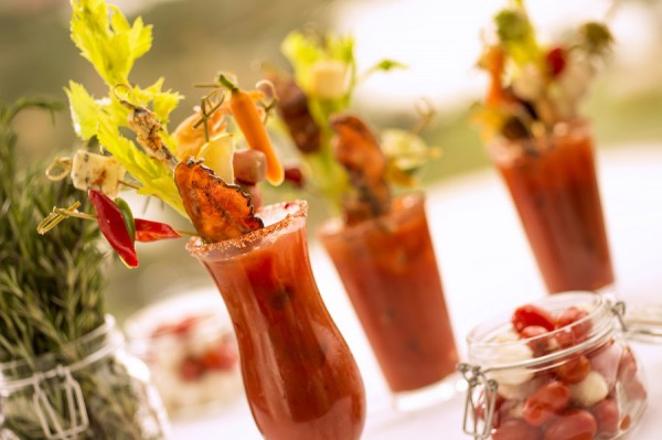 Bloody Marys from the Bloody Mary Bar