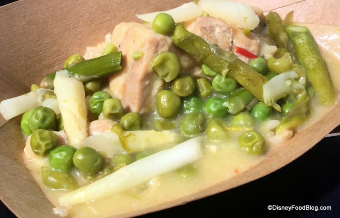 Chicken Fricassee with Green Asparagus and Peas