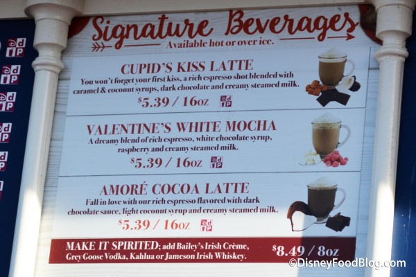 Review: Cupid's Kiss Latte at Joffrey's Coffee Kiosks in Disney World ...
