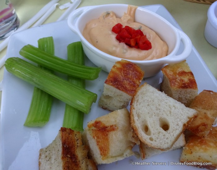 Pimento Cheese Dip appetizer plate