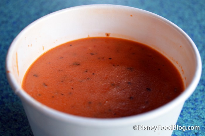 Closeup of the Tomato Basil Soup