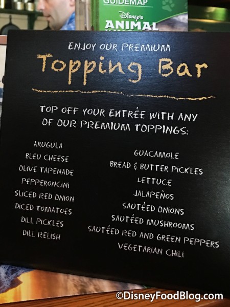 Topping Bar List