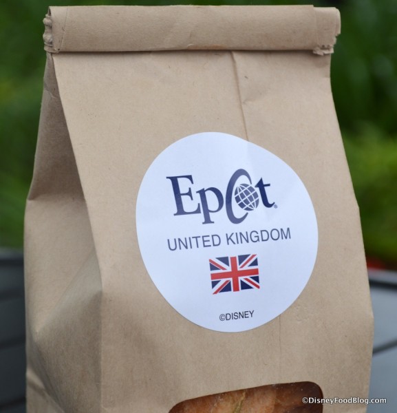 United Kingdom sticker on bag