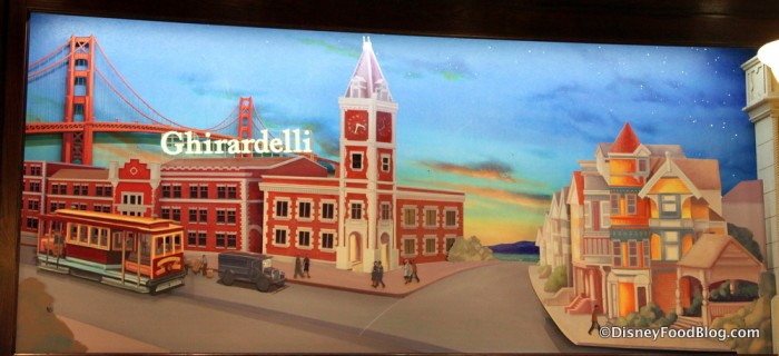 Ghirardelli Mural with Golden Gate Mural 