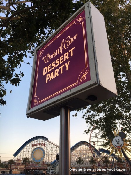 World of Color Dessert Party Signage