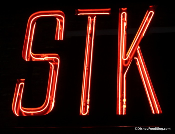 STK sign on Upper Level Patio