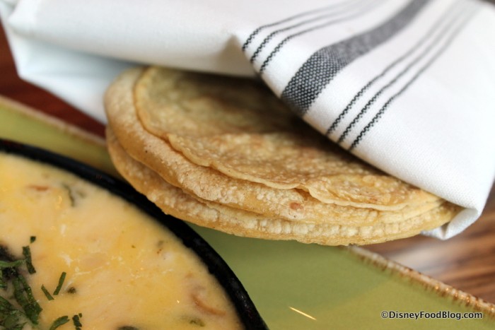 Corn Tortillas served with Queso Fundido