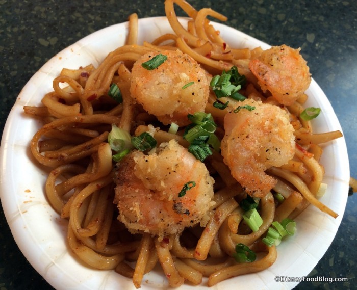 Black Pepper Shrimp with Garlic Noodles from the China booth