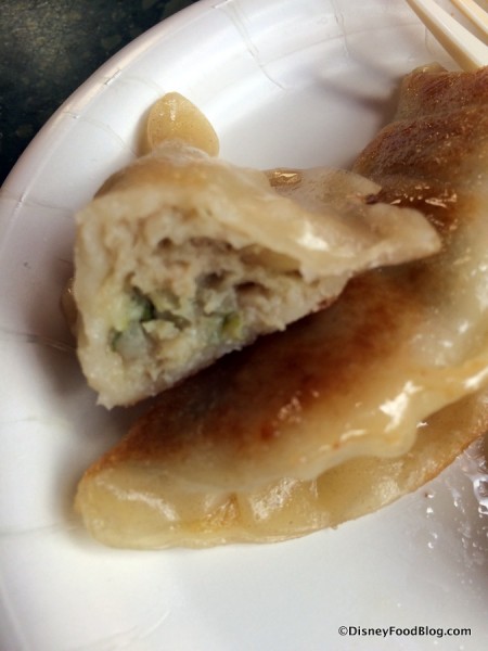 Chicken Pot Stickers cross-section