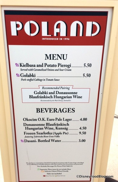 Poland Menu