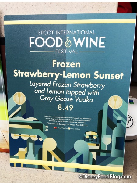Frozen Strawberry-Lemonade Sunset sign