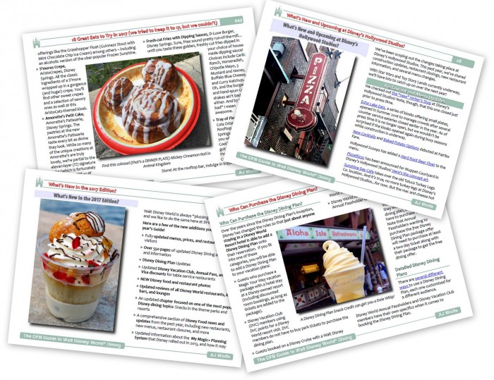 DFB Guide to Walt Disney World Dining Sample Pages