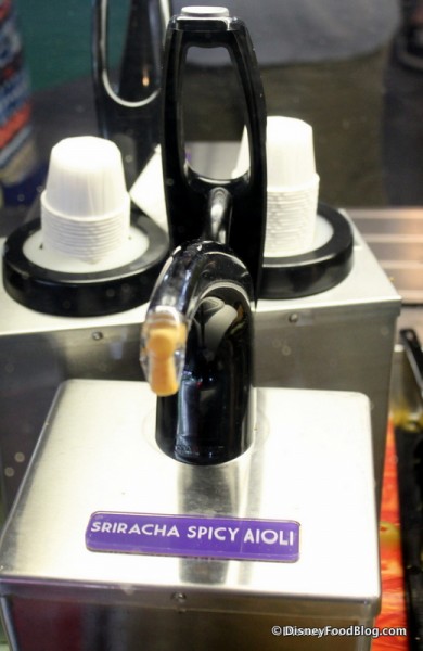 Pump for Sriracha Spicy Aioli