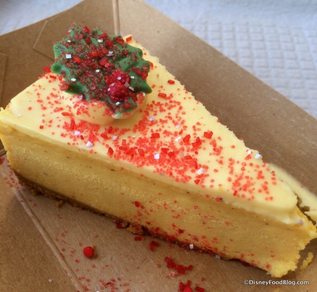 Eggnog Cheesecake with spiced whipped cream