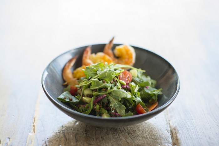 Wheat Berry Salad with Shrimp  ©Paddlefish