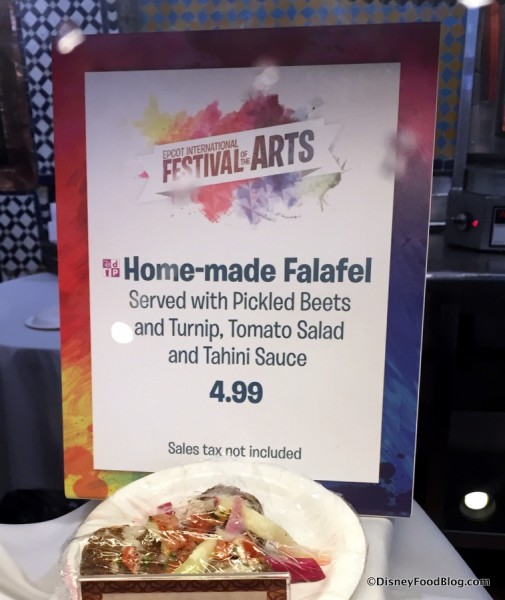 Home-made Falafel sign