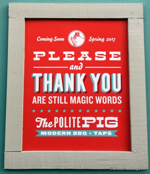 The Polite Pig signs