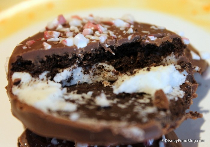 Chocolate Dipped Mickey Oreo -- Inside