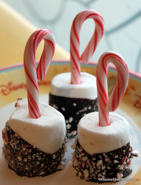 Chocolate Dipped Marshmallow Candy Canes