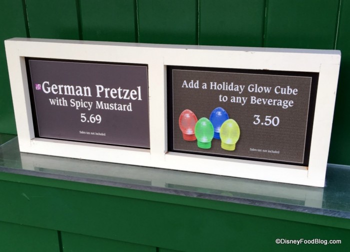 German Pretzel and Glow Cube signs