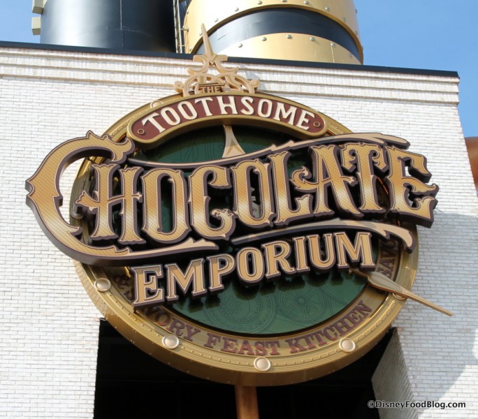 Toothsome Chocolate Emporium & Savory Feast Kitchen sign