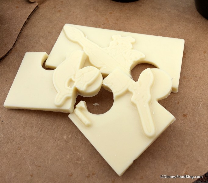 White Chocolate Figment Puzzle on an Artist Palette