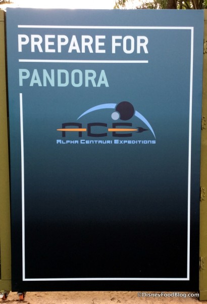 "Prepare for Pandora" construction sign